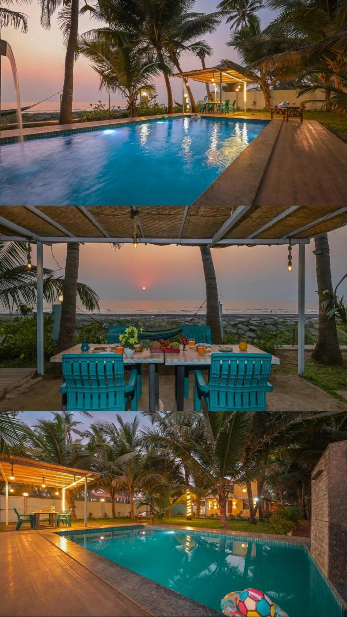 En Ocean Infinity Pool Villa Overlooking Sea ,Beach Touch Alibag Bagian luar foto