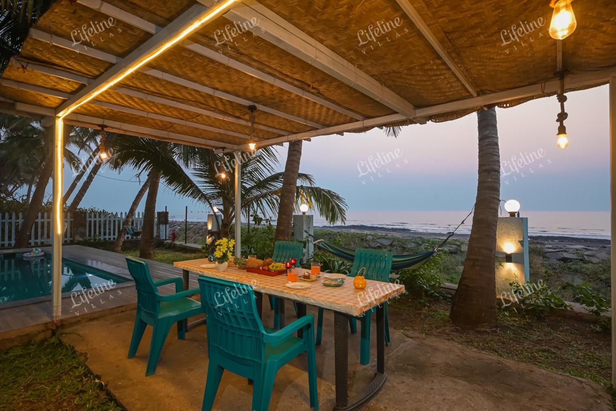 En Ocean Infinity Pool Villa Overlooking Sea ,Beach Touch Alibag Bagian luar foto